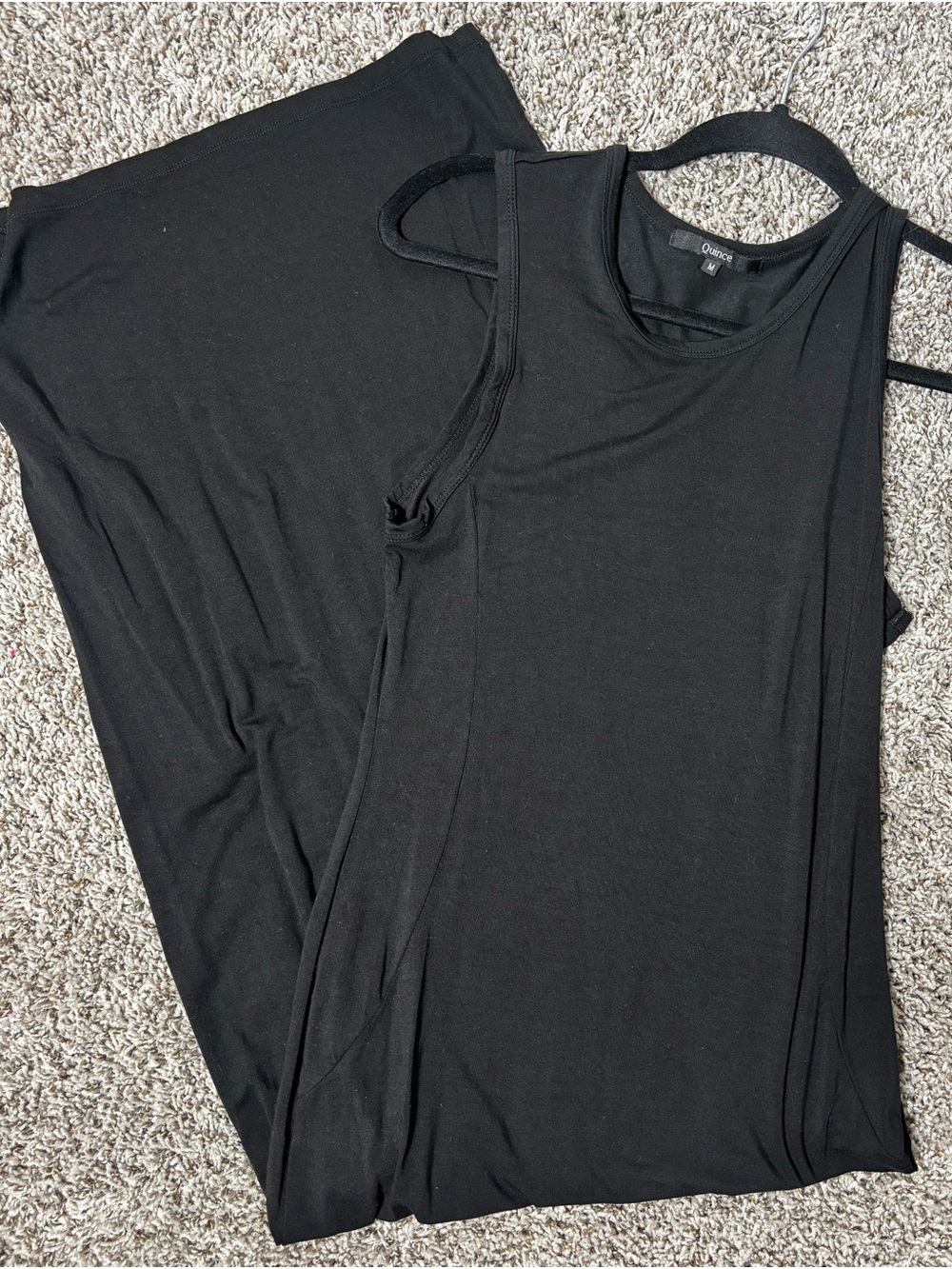Quince Black Sleeveless Tank Maxi Dress